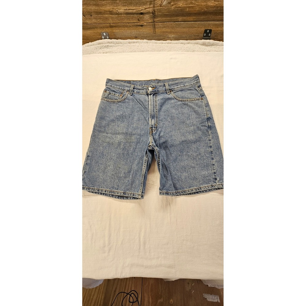 Levis 550 Mens Relaxed Fit Denim Shorts Light Wash Blue Cotton W36 550-0211